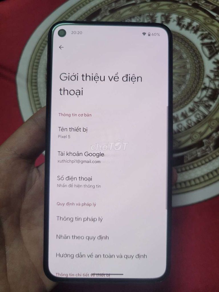 Google Pixel 5 Đen. Mua bán Điện thoại tại Quận Phú Nhuận Tp Hồ Chí Minh được đăng bởi NGỌC MINH hình 1