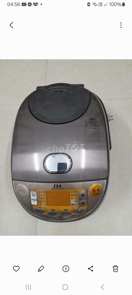 Nồi cơm điện Zojirushi 1 lít Cao tần Nhật Bản. Mua bán Bếp, lò, đồ điện nhà bếp tại Thành phố Chí Linh Hải Dương được đăng bởi Anh Nguyen hình 1