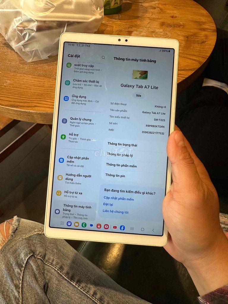 Samsung Galaxy Tab A7 Lite 4GB/128GB Bạc. Mua bán Máy tính bảng tại Huyện Bình Chánh Tp Hồ Chí Minh được đăng bởi Điện Thoại Ve Chai hình 1
