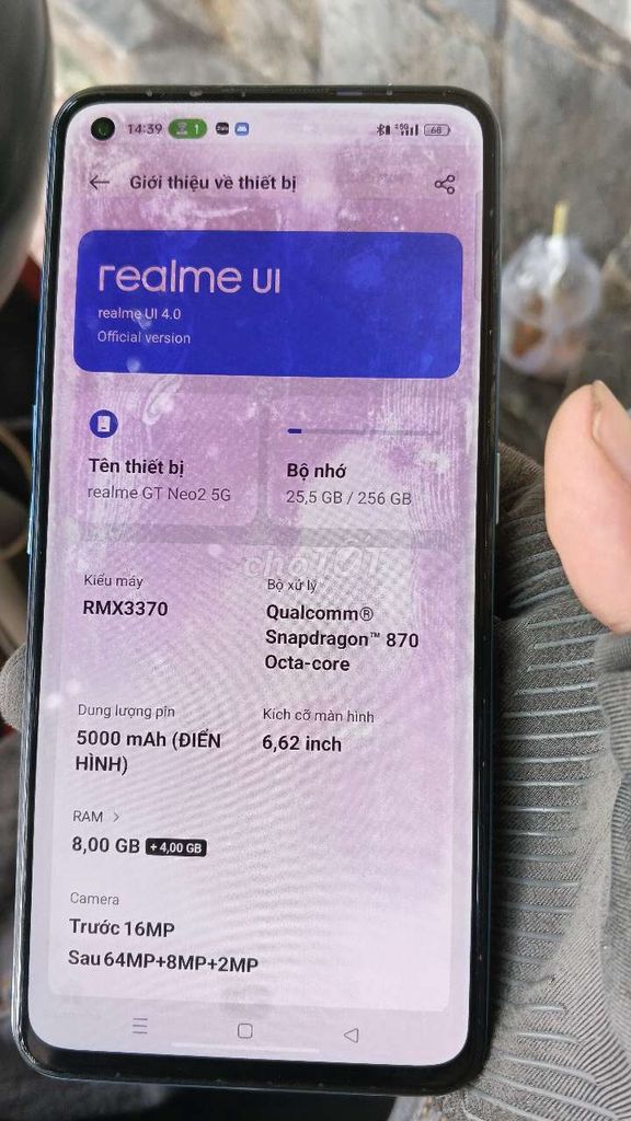 Realme GT Neo2 5G Xanh 8GB/256GB Snapdragon 870. Mua bán Điện thoại tại Quận 12 Tp Hồ Chí Minh được đăng bởi Thanh Tùng Lê hình 1