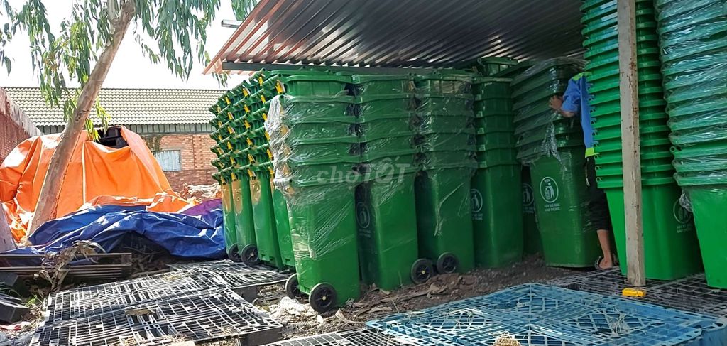 Thanh lý lô thùng rác nhựa HDPE 120L