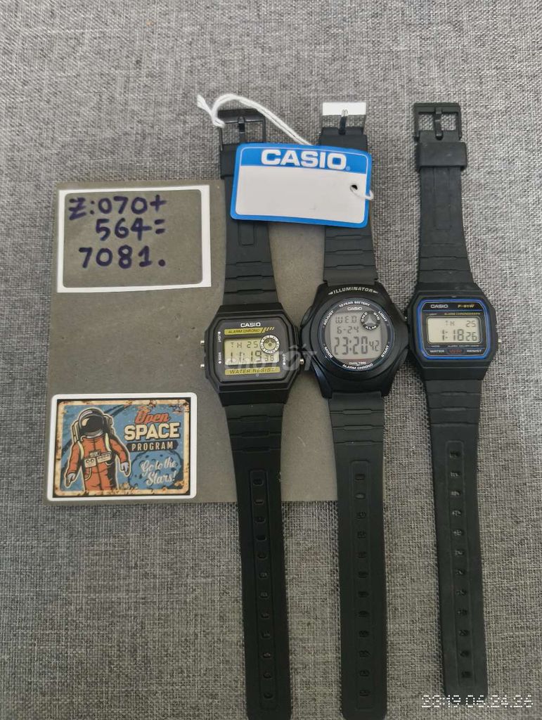 Casio F-91W, F-94, F-200 Đen Nhựa. Mua bán Đồng hồ tại Quận 11 Tp Hồ Chí Minh được đăng bởi Đồng Hồ BOOK OFF hình 1