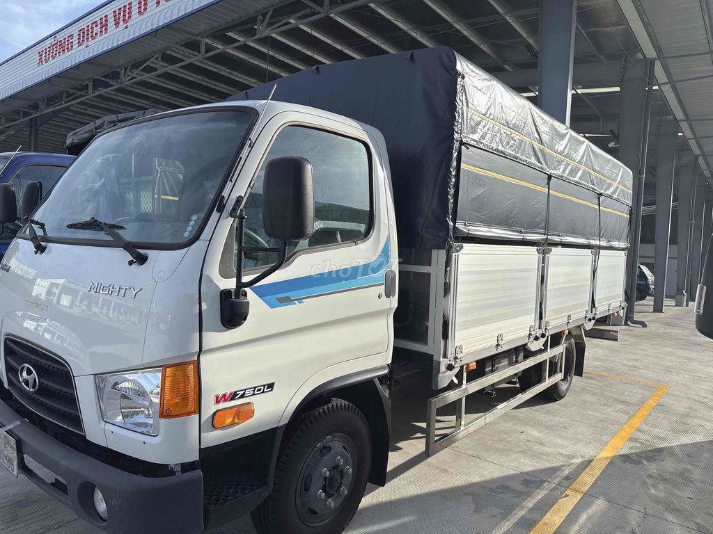 XE HYUNDAI W750 THÙNG BỬNG NHÔM INOX HÀNG SẲN. Mua bán Xe tải, xe ben tại Huyện Châu Thành A Hậu Giang được đăng bởi Đại lý Xe Tải Miền Tây hình 2