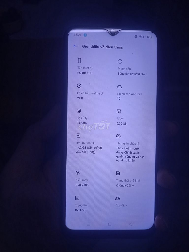 Realme C11 32GB Đen. Mua bán Điện thoại tại Huyện Nhà Bè Tp Hồ Chí Minh được đăng bởi Wang Trần hình 1
