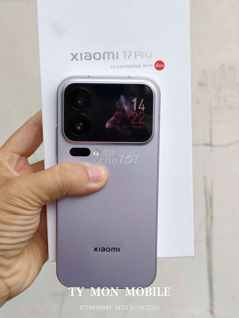 Xiaomi 17 Pro 256GB Tím. Mua bán Điện thoại tại Quận 5 Tp Hồ Chí Minh được đăng bởi TY  MON MOBILE hình 1