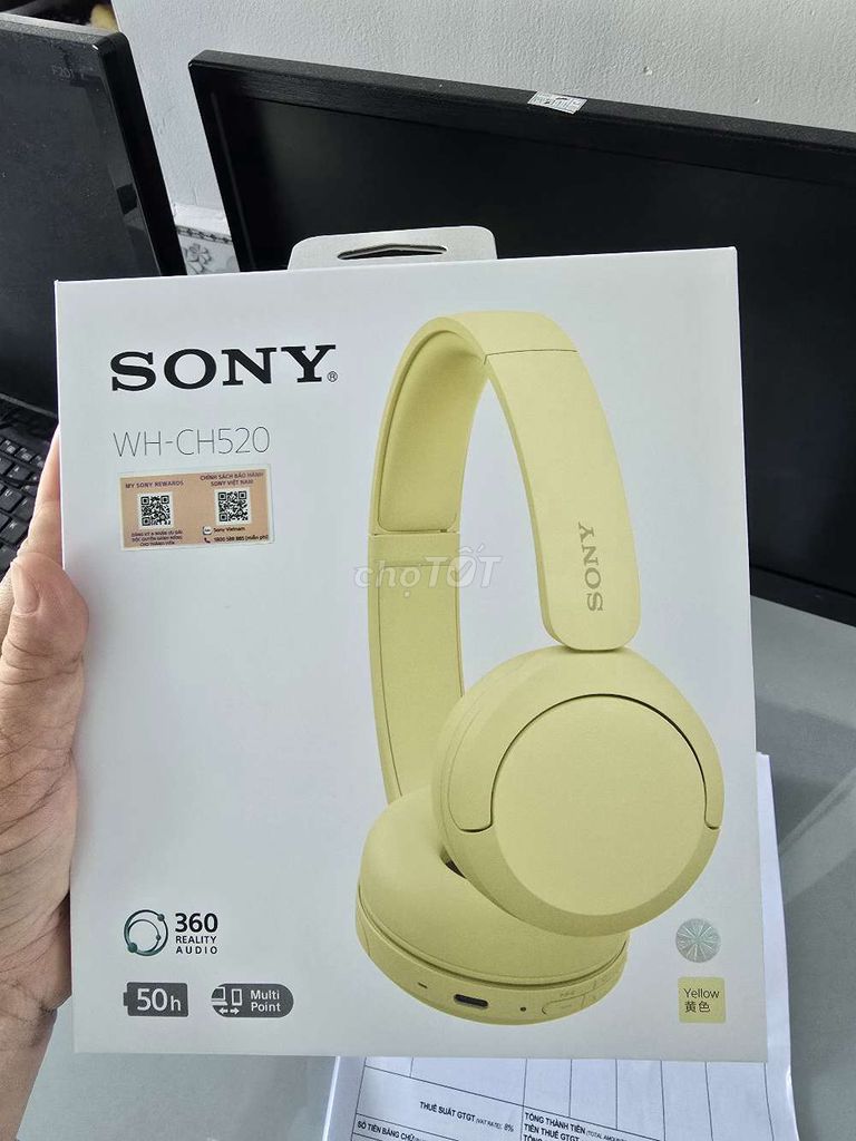 Tai nghe Sony WH-CH520 Vàng. Mua bán Tivi, Âm thanh tại Quận Ninh Kiều Cần Thơ được đăng bởi Phạm Ngọc Ánh hình 1