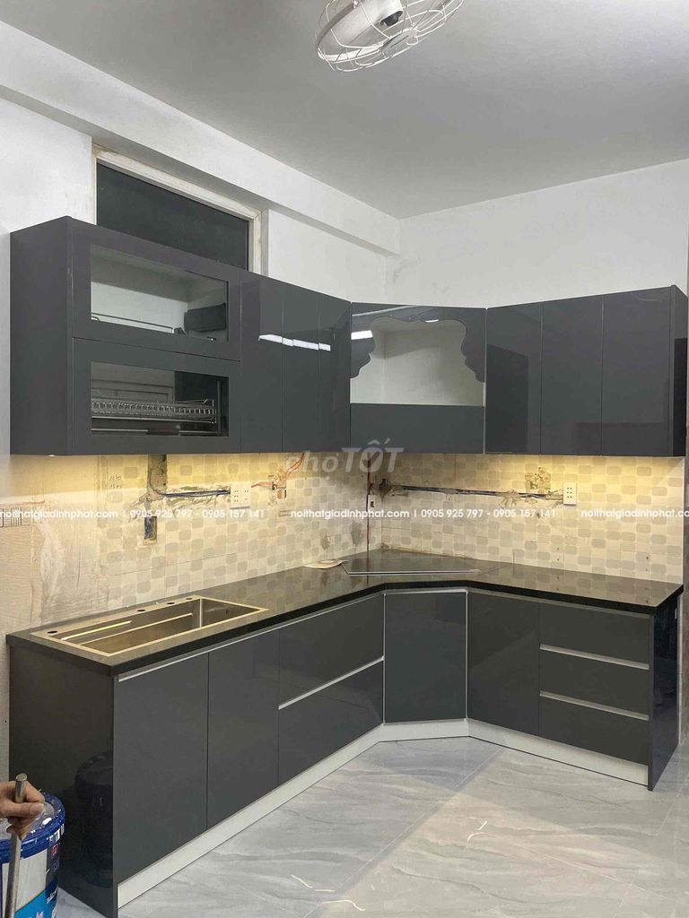 Tủ bếp PITECH Nhựa đặc Acrylic Trắng LV16. Mua bán Tủ, kệ gia đình tại Quận Cẩm Lệ Đà Nẵng được đăng bởi Nội Thất Bếp Trọn Gói Gia Đình Phát  hình 1