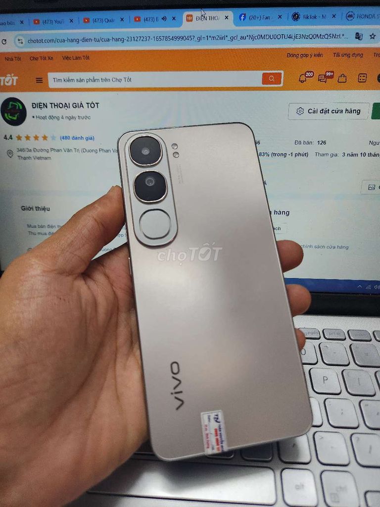 VIVO V40 LITE 8GB.256GB PIN 5000 SNAP 685 ZIN ĐẸP. Mua bán Điện thoại tại Quận Bình Thạnh Tp Hồ Chí Minh được đăng bởi Dân Mobile hình 1