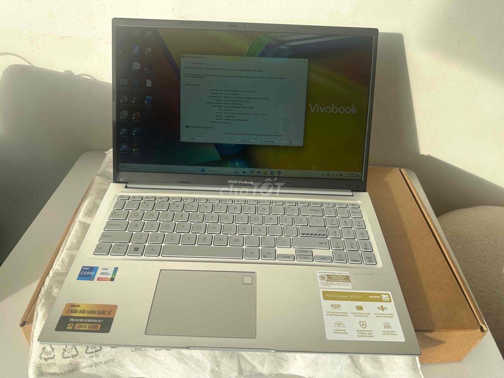 Laptop asus vivobook I7 -1255. 16/512gb fulbox. Hà