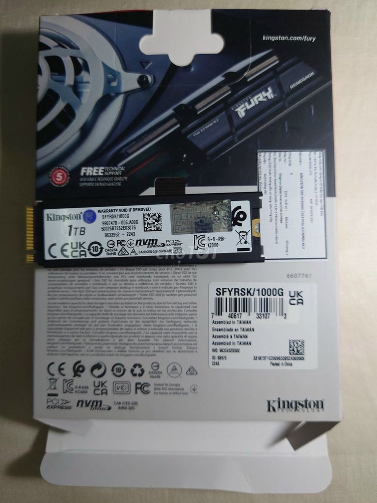 SSD M.2 Kingston Fury Renegade Heatsink SFYRSK/1TB