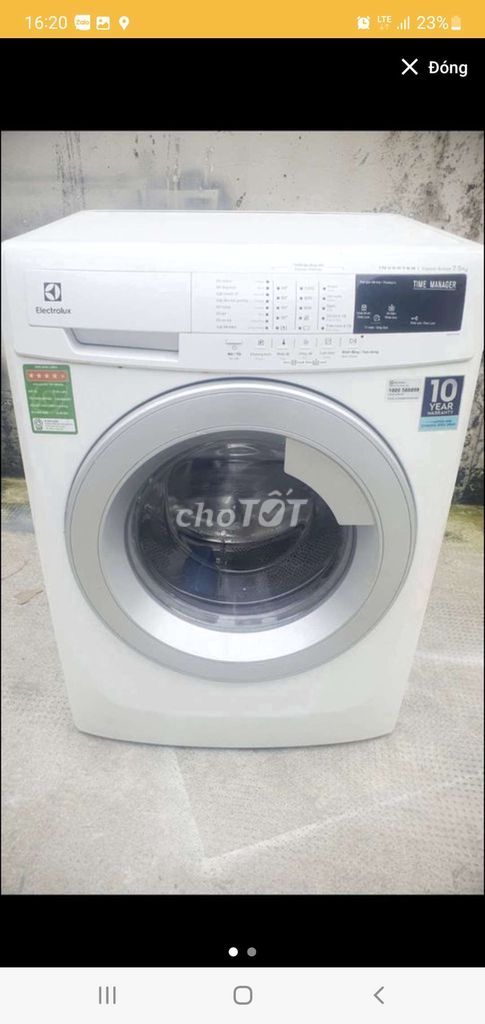 Máy giặt electrolux 7kg5 zin có bảo hành