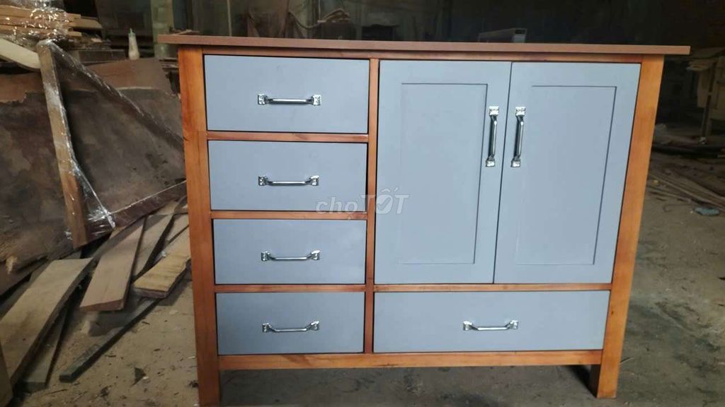 Tủ gỗ nhiều ngăn kéo Xám Nâu. Mua bán Tủ, kệ gia đình tại Huyện Trảng Bom Đồng Nai được đăng bởi Vân Anh hình 1