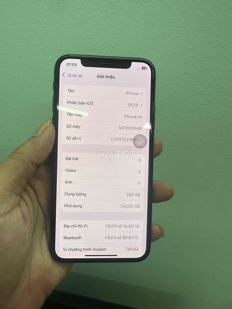Apple iPhone Xs 256GB Đen 93%. Mua bán Điện thoại tại Quận Tân Phú Tp Hồ Chí Minh được đăng bởi Phùng Thiện Mobile hình 1