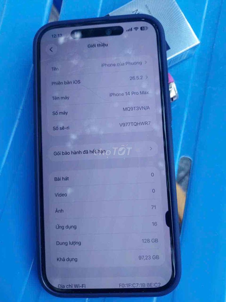 iPhone 14 Pro Max 128GB Tím Đã sử dụng. Mua bán Điện thoại tại Quận Tân Phú Tp Hồ Chí Minh được đăng bởi Phương hình 1