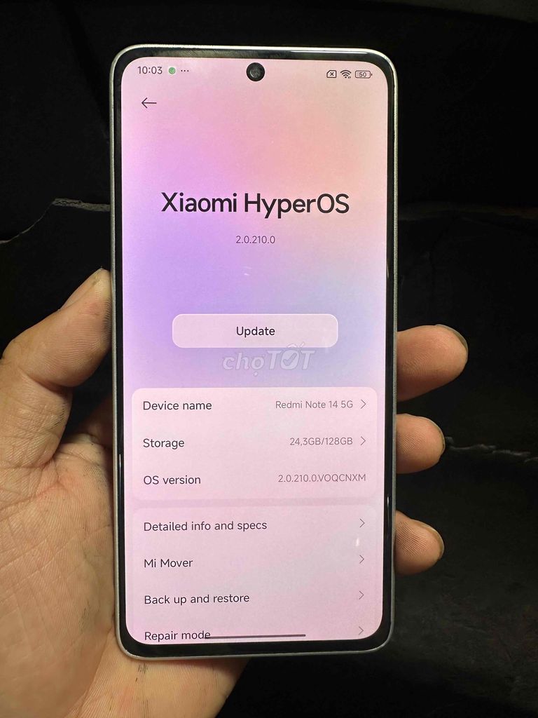 Xiaomi Redmi Note 14 5G 128GB Trắng. Mua bán Điện thoại tại Quận Nam Từ Liêm Hà Nội được đăng bởi Hoàng Đông hình 1