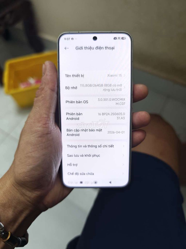 Xiaomi 15 12GB/256GB Trắng Đã sử dụng. Mua bán Điện thoại tại Quận Tân Bình Tp Hồ Chí Minh được đăng bởi Hoàng Anh hình 1