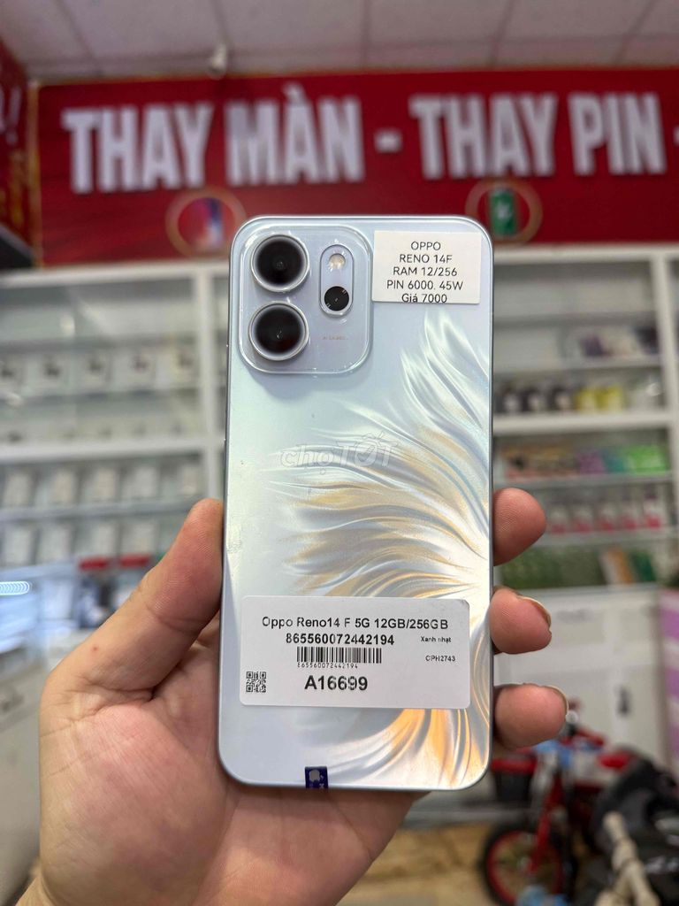 Oppo Reno 14F 12GB/256GB Xanh nhạt. Mua bán Điện thoại tại Thành phố Thuận An Bình Dương được đăng bởi Nguyễn Hữu Đô hình 1