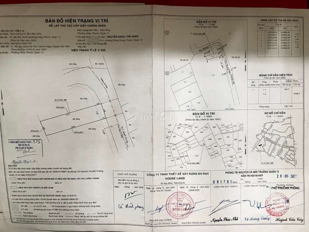 HIẾM CÓ KHÓ TÌM-ĐẤT THỔ CƯ VUÔNG ĐẸP-HẺM 10M-5×21-NGUYỄN ẢNH THỦ.Q12