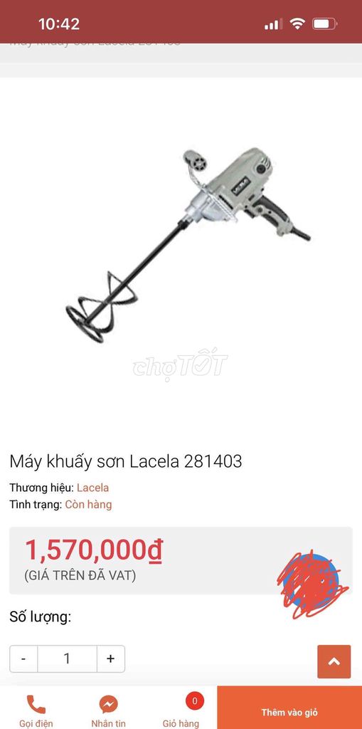 Máy khuấy sơn Lacela 281403 Xám. Mua bán Đồ chuyên dụng, Giống nuôi trồng tại Thành phố Biên Hòa Đồng Nai được đăng bởi NGÔ GIANG SƠN hình 1