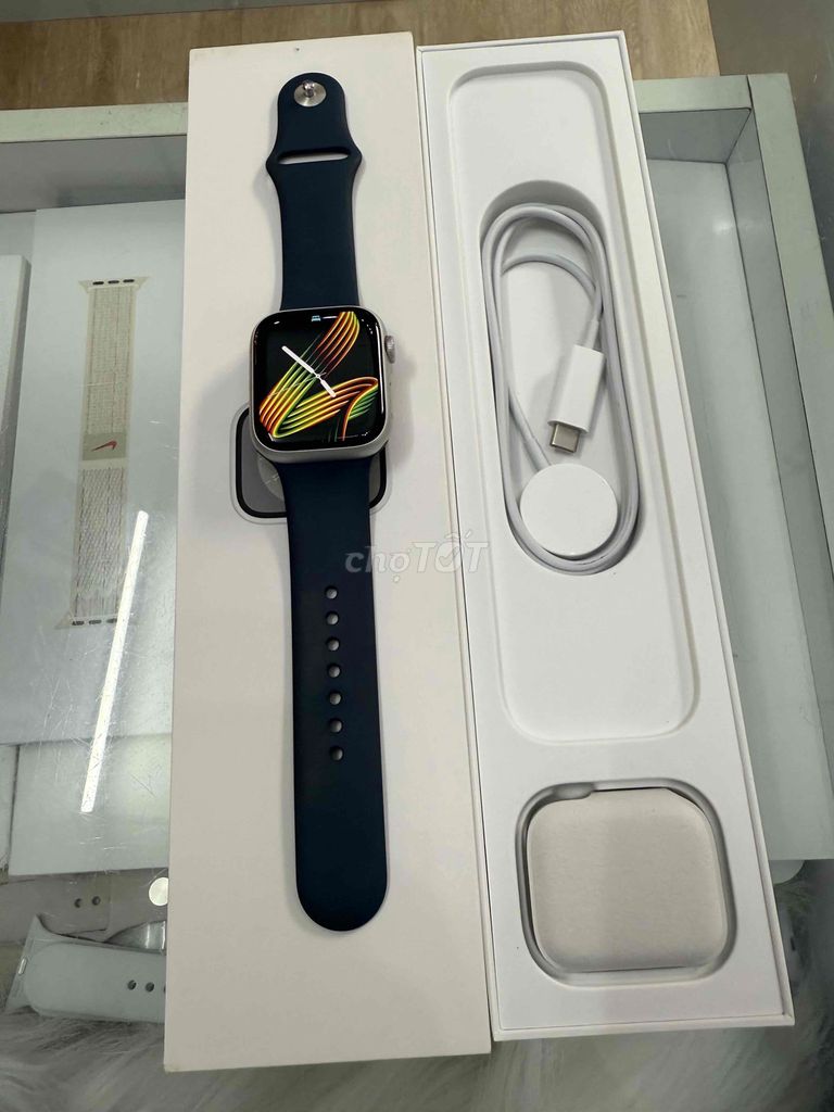 apple watch sr9:45 Siver vna likenew pin 100%