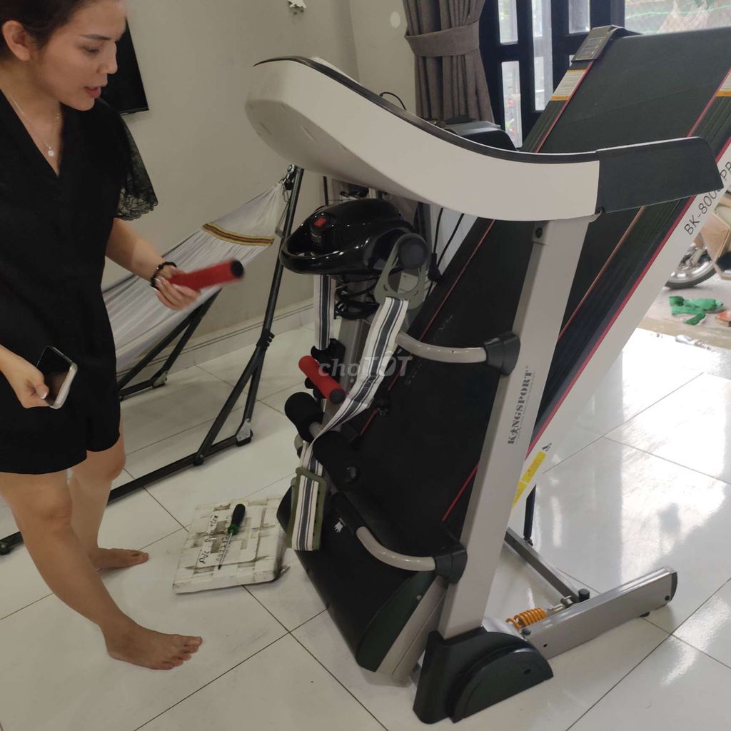 Máy chạy bộ Kingsport BK8000 Pro Đen, Trắng, Xám