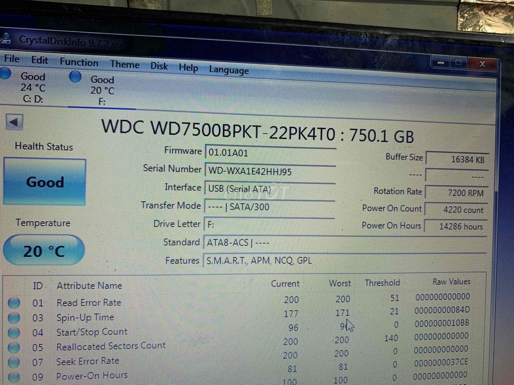 box hdd 750G wd không dùng đêna. Mua bán Linh kiện (RAM, Card...) tại Quận Thanh Xuân Hà Nội được đăng bởi Nguyễn Anh Tuấn hình 1