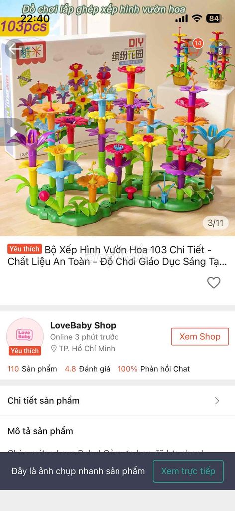 Đồ chơi xếp hình an toàn 103 chi tiết. Mua bán Mẹ và bé tại Quận Hai Bà Trưng Hà Nội được đăng bởi Fannie hình 1