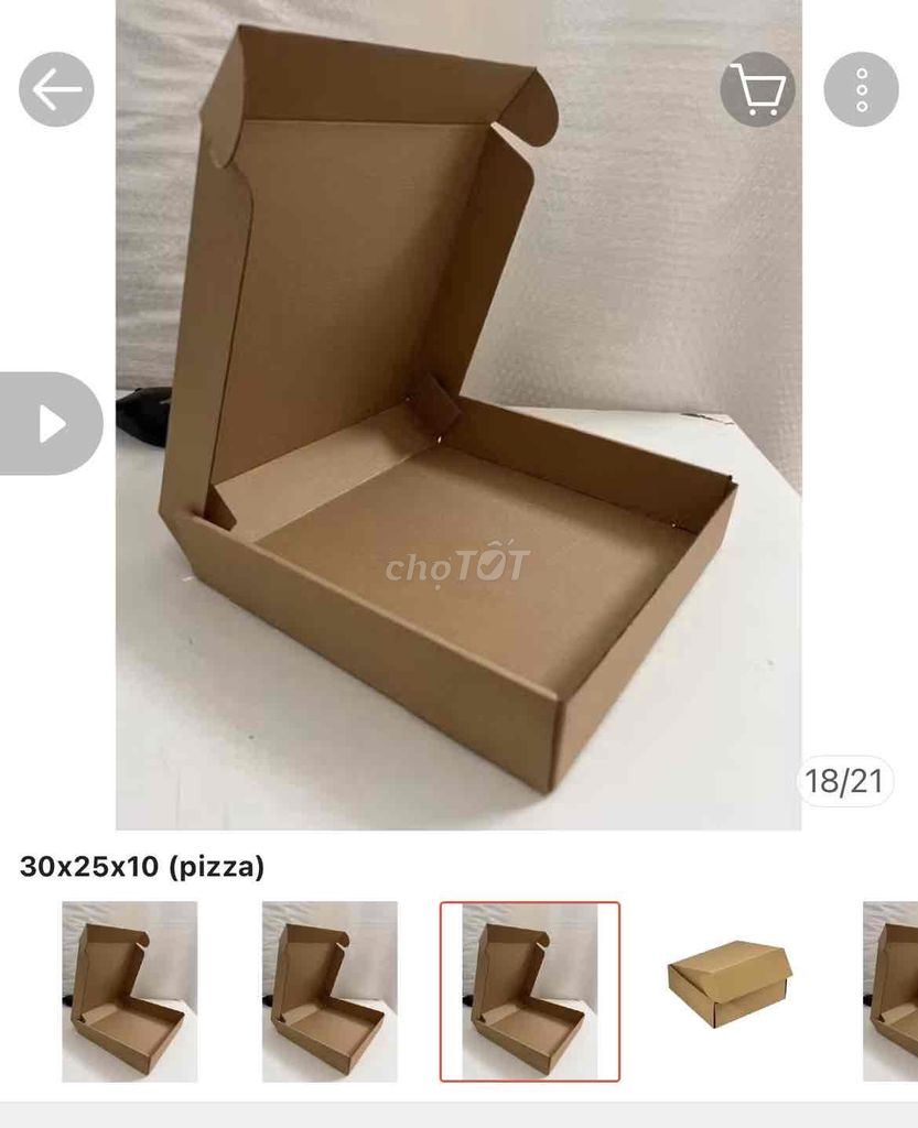 Hộp carton Nắp gài 30x25x10 cm. Mua bán Đồ dùng văn phòng tại Quận 5 Tp Hồ Chí Minh được đăng bởi Châu Châu hình 1