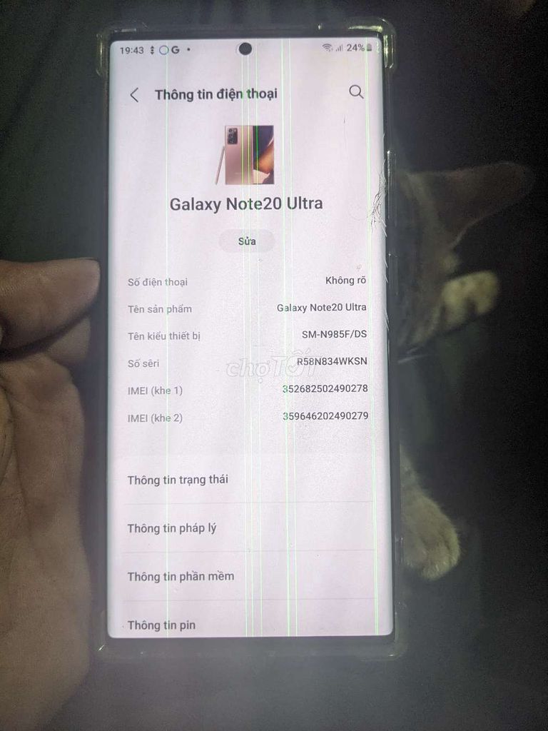 Samsung Galaxy note 20 ultra 256g vn 2 sim. Mua bán Điện thoại tại Quận 12 Tp Hồ Chí Minh được đăng bởi cầm điện thoại giá tôt hình 1