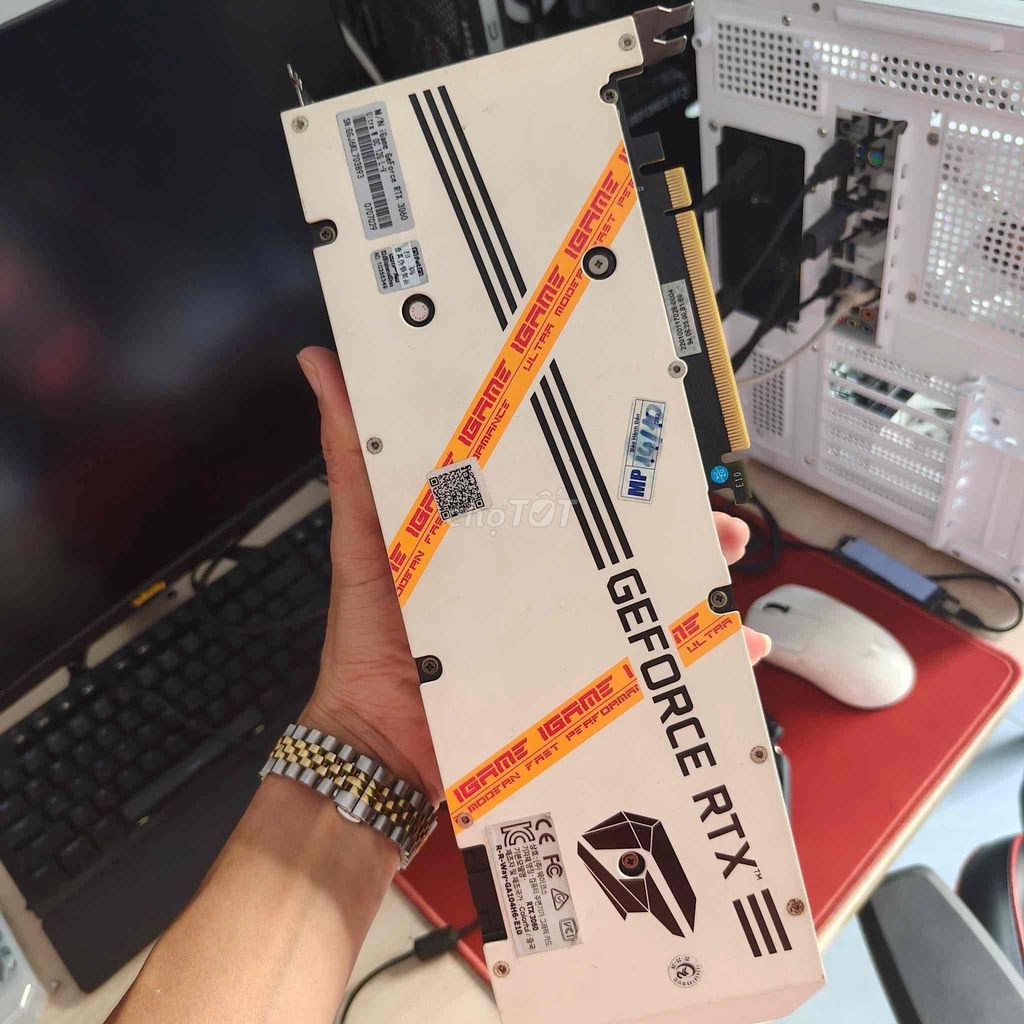 Card đồ họa RTX 3060 12GB Trắng. Mua bán Linh kiện (RAM, Card...) tại Thành phố Thủ Dầu Một Bình Dương được đăng bởi Hải Bằng hình 1