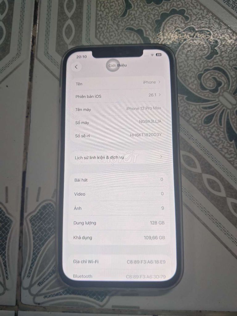 iPhone 12 Pro Max 128gb (giao lưu/thu mua). Mua bán Điện thoại tại Huyện Thanh Trì Hà Nội được đăng bởi Vua điện thoại hình 1