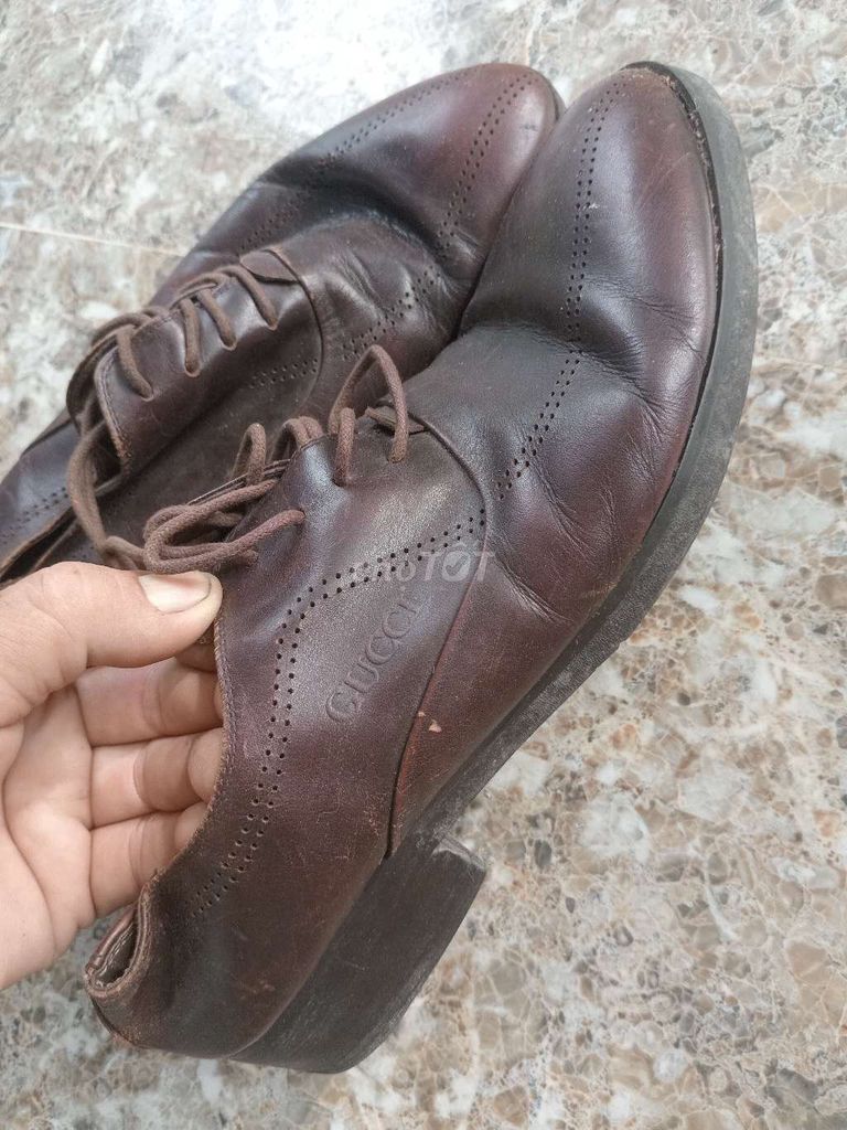 Giày tây Gucci Nam Da Nâu size 40.5-41 cũ. Mua bán Giày dép tại Huyện Thanh Bình Đồng Tháp được đăng bởi Van Van hình 1
