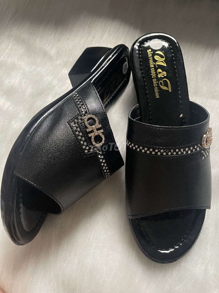 Dép cao gót Nữ Da size 36. Mua bán Giày dép tại Quận Bình Tân Tp Hồ Chí Minh được đăng bởi An  hình 1