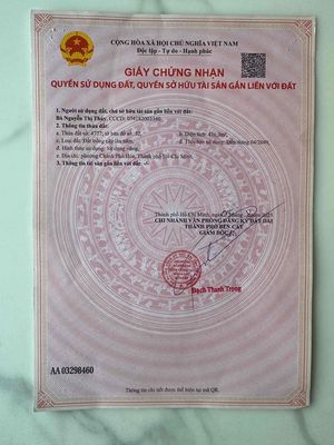 Đất nền Phường Chánh Phú Hoà, TP HCM gần chợ Chánh Lưu