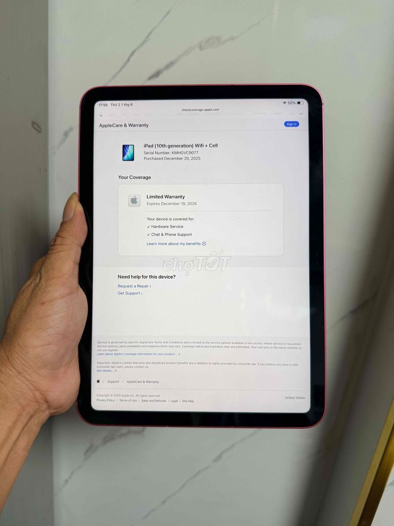 Apple iPad Gen 10 256GB Wifi + 4G Hồng nguyên zin. Mua bán Máy tính bảng tại Quận 6 Tp Hồ Chí Minh được đăng bởi Ryan Huynh hình 1