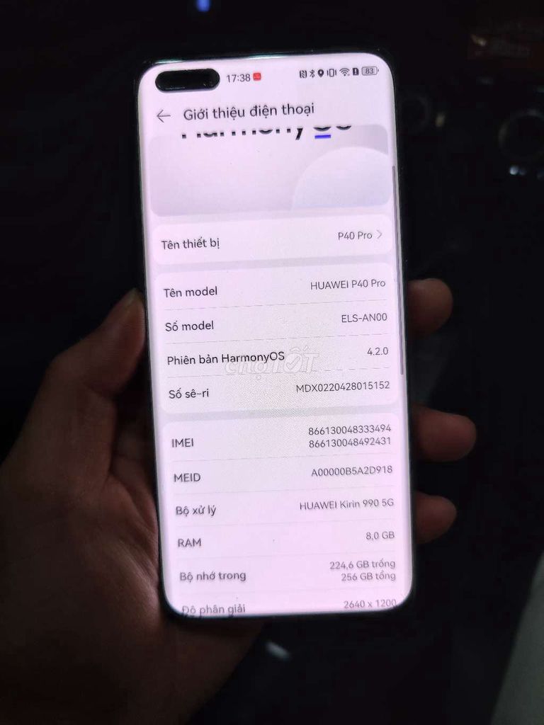 Huawei P40 Pro 256GB Đen. Mua bán Điện thoại tại Thành phố Bắc Ninh Bắc Ninh được đăng bởi HuuDung hình 1