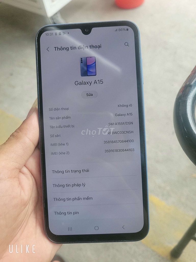 Samsung Galaxy A15 256GB Xanh. Mua bán Điện thoại tại Thành phố Thuận An Bình Dương được đăng bởi Nguyễn Minh Tâm hình 1