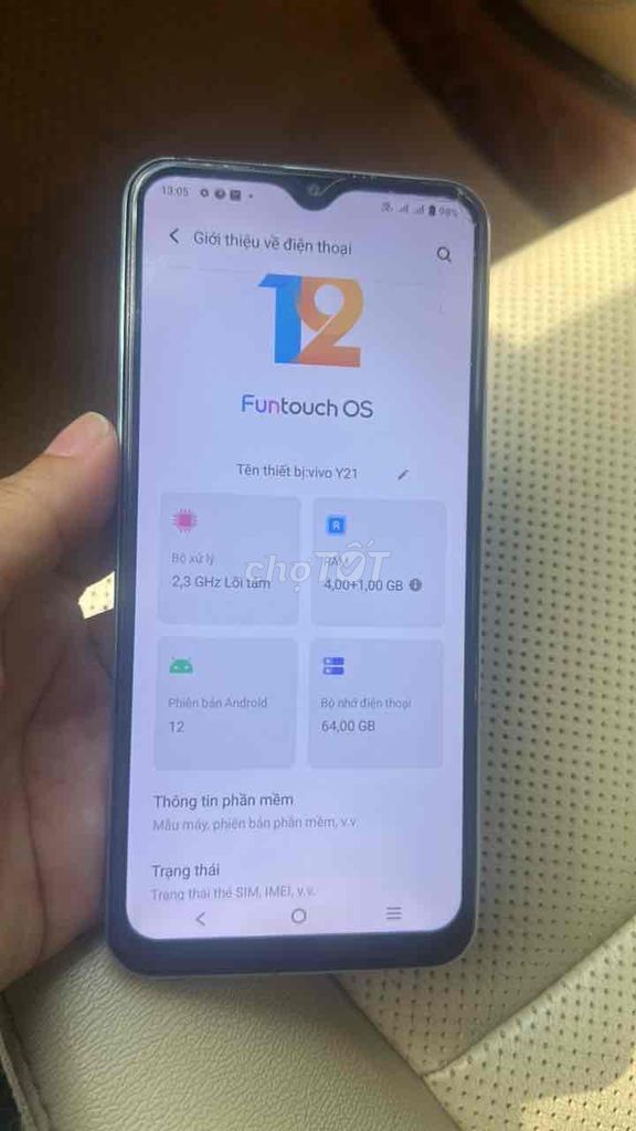 vivo y21 4/64g. Mua bán Điện thoại tại Thành phố Vị Thanh Hậu Giang được đăng bởi huynh mân hình 1
