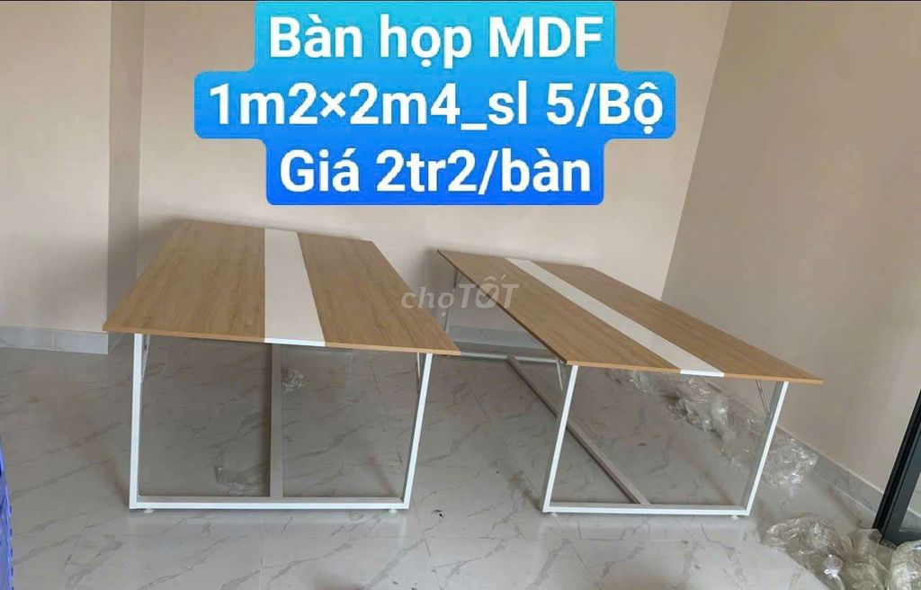 Bàn họp Gỗ MDF 1m x 2m4. Mua bán Bàn ghế tại Quận 5 Tp Hồ Chí Minh được đăng bởi Phong Nội Thất Thanh Bình hình 1