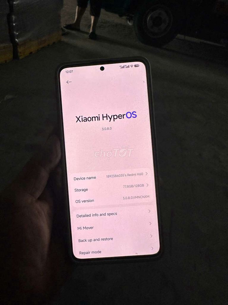 Xiaomi Redmi K60 128GB Trắng. Mua bán Điện thoại tại Huyện Châu Thành Bến Tre được đăng bởi Lê Hoàng Vũ Hào hình 1