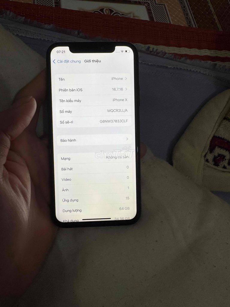 iPhone X 64GB Đen Đã thay màn lô. Mua bán Điện thoại tại Huyện Thanh Oai Hà Nội được đăng bởi Đỗ Trung Kiên hình 1
