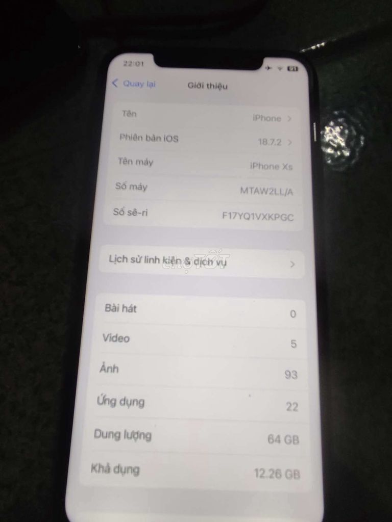 iPhone Xs 64GB. Mua bán Điện thoại tại Quận Hải Châu Đà Nẵng được đăng bởi dat nguyen hình 1