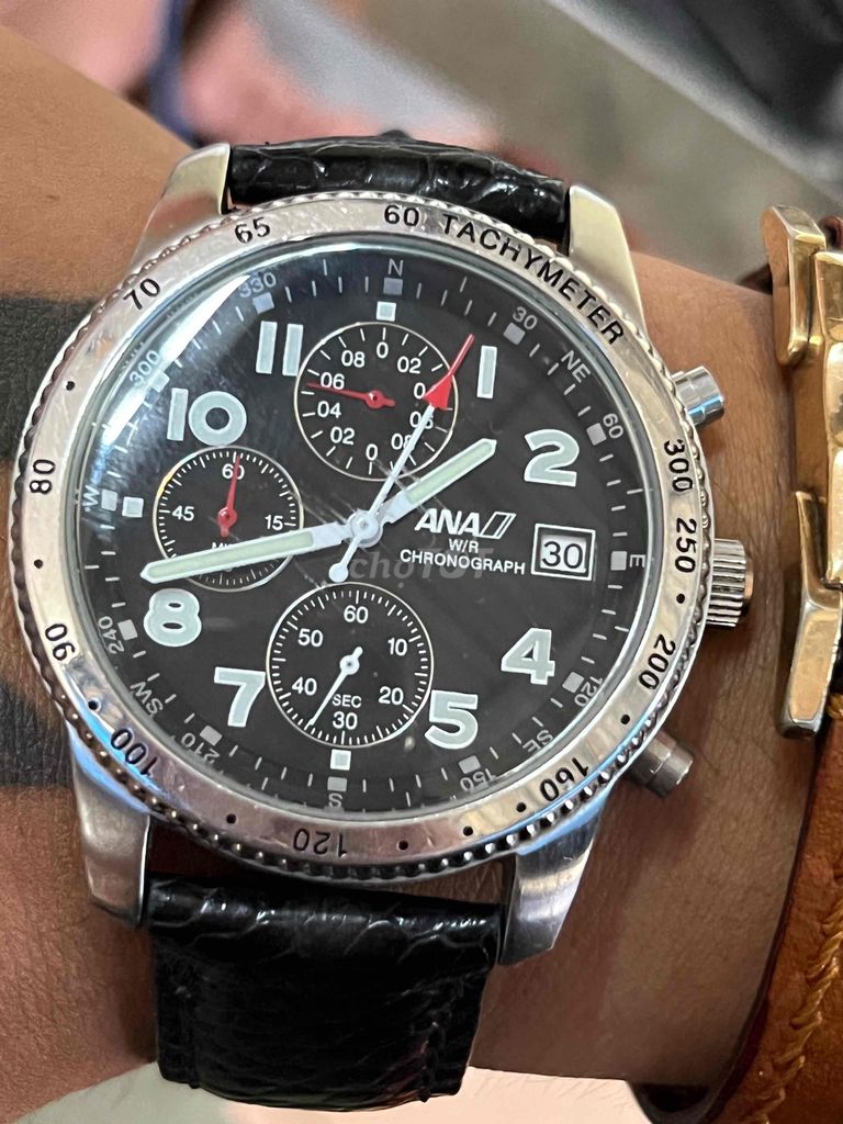 Seiko ana chronograph mens panda sz39.5 đẹp