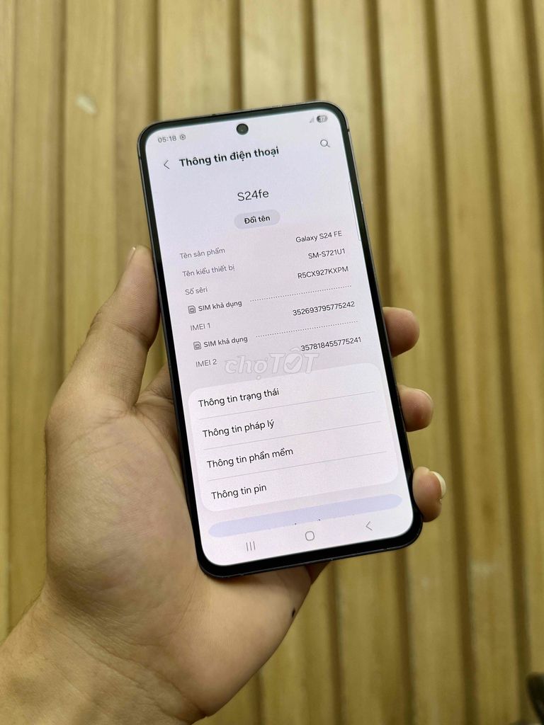 Samsung S24 FE 8GB/128GB Đen. Mua bán Điện thoại tại Quận Đống Đa Hà Nội được đăng bởi Nguyễn Đức  hình 1