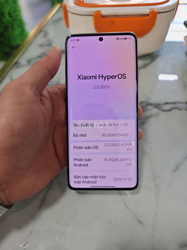 Xiaomi Note 14 Pro Plus 256GB Trắng. Mua bán Điện thoại tại Huyện Lâm Thao Phú Thọ được đăng bởi thanh tùng hình 1