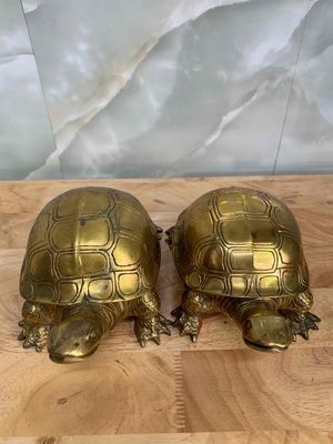 cặp rùa phong thủy bằng đồng đúc