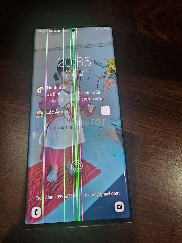 Samsung Galaxy Note 20 Ultra Màn hình sọc. Mua bán Điện thoại tại Huyện Dầu Tiếng Bình Dương được đăng bởi Alan hình 1