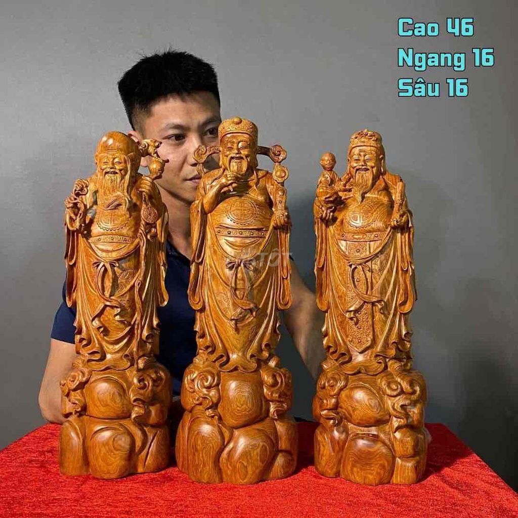 Tượng Phúc Lộc Thọ hàng đục tay. Mua bán Đồ sưu tầm, đồ cổ tại Thành phố Buôn Ma Thuột Đắk Lắk được đăng bởi Minh Ngọc Ngô hình 1