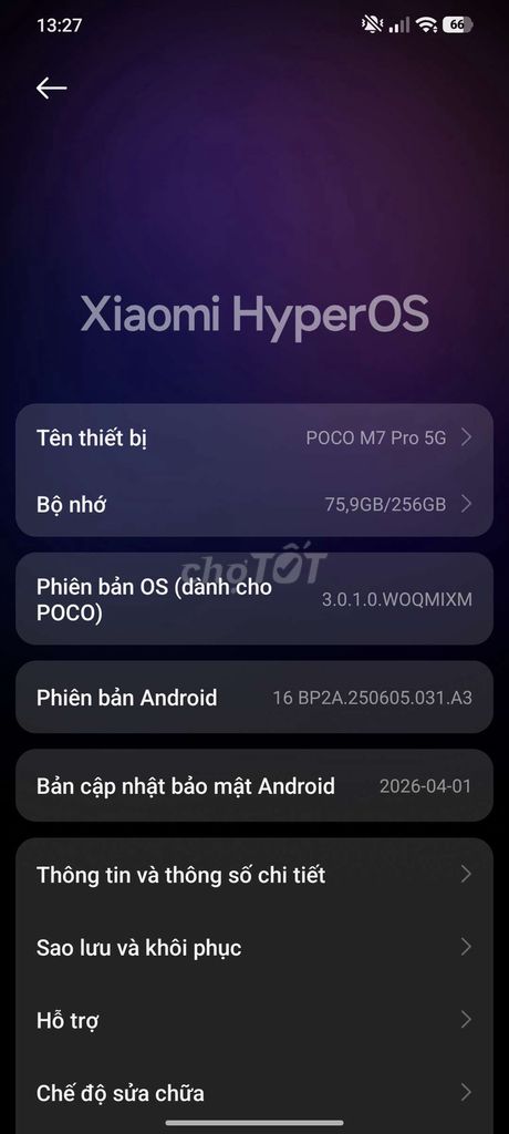 Xiaomi POCO M7 Pro 5G 256GB. Mua bán Điện thoại tại Quận Bình Tân Tp Hồ Chí Minh được đăng bởi Kem Béo hình 1