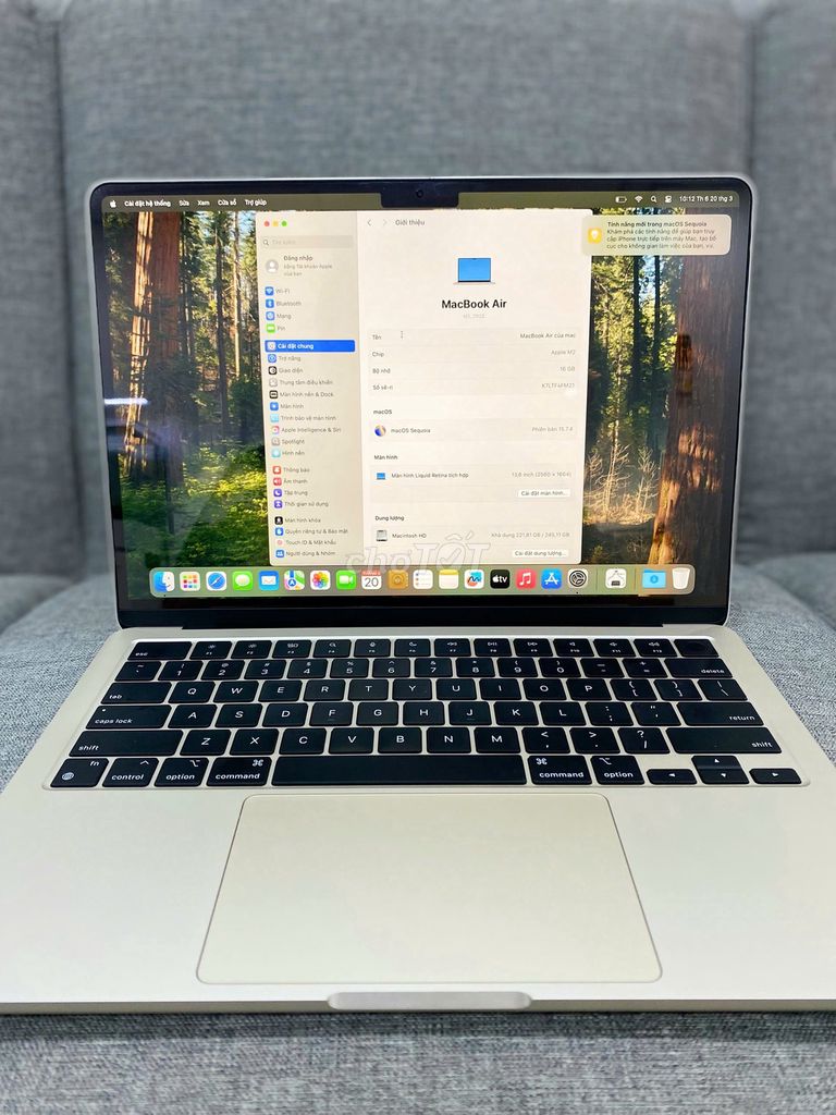 Macbook Air 2022 Chip M2 Ram 16Gb SSD 256Gb. Mua bán Laptop tại Quận 10 Tp Hồ Chí Minh được đăng bởi Lapvn hình 1